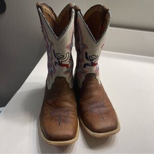 Twisted X Hooey Western Boots youth 1M USA flag square toe
